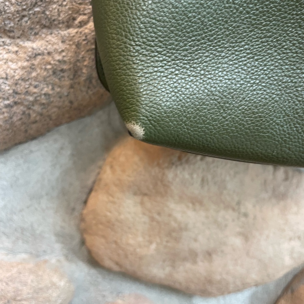 Rebecca Minkoff Hunter Green Small Megan Leather Crossbody Feed Bag 10x10 - Picture 2 of 8
